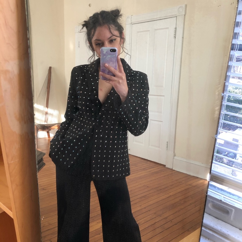 Rhinestone Bedazzled Blazer